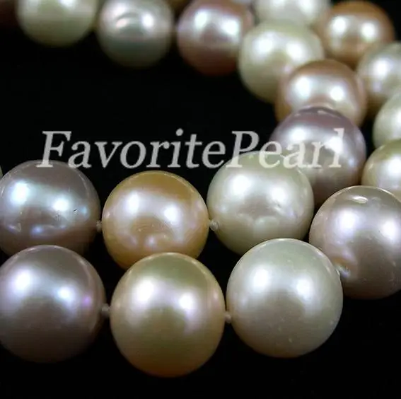 ?? 新到着の好き真珠ネックレス巨大なサイズマルチカラー淡水真珠のネックレス手作りのチャーミングな女性ギフト