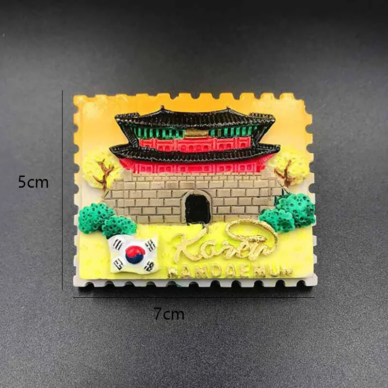Корейские Новые горячие наклейки на холодильник 3D из смолы Sungnyemun магнит