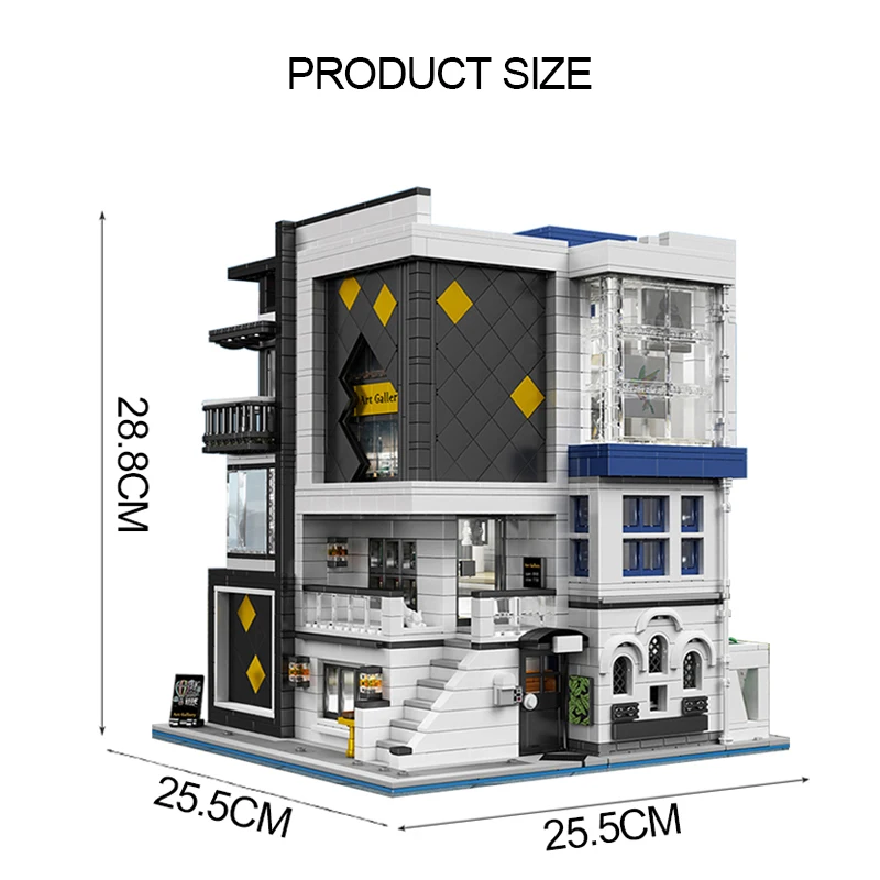 

MOULD KING 16043 Art Gallery Showcase 3536PCS MOC Modular Building Blocks Bricks Educational Puzzle Toy Birthday Gift For Child