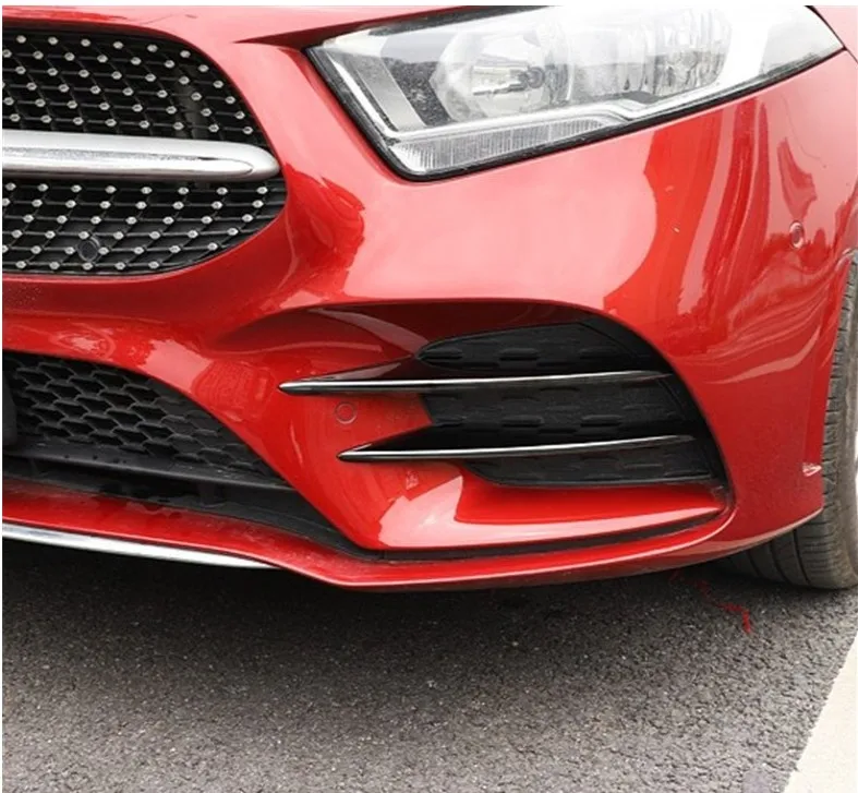 Подходит для Mercedes Benz A Class W177 V177 AMG Line Автомобильная передняя противотуманная фара ламповая наклейка крышка полосы 4 шт авто аксессуары