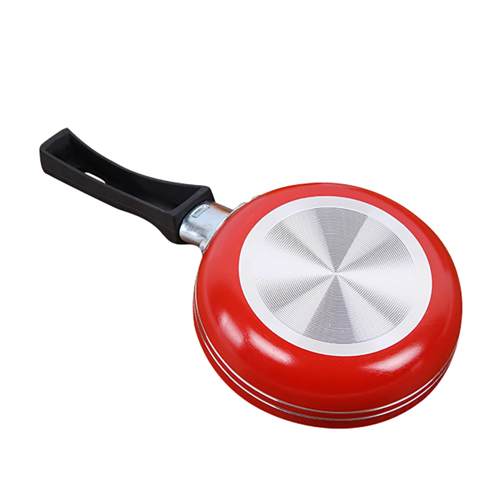 

12/14/16cm Frying Pot Pan Mini Thick Non-Stick Flat Pan Egg Steel Pancake Steak Pan Fryer Kitchen Cookware Random Color