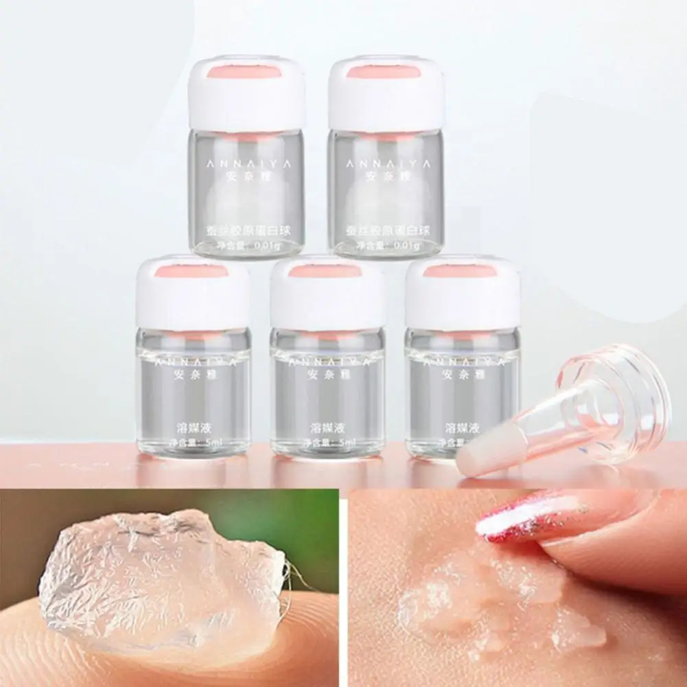

Collagen Ball Natural Silk Protein Anti Aging Essence Firming Collagen Protein Anti-Aging Facial Wrinkle Removal Serum M7A0