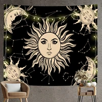 sun moon beautiful psychedelic tapestry wall hanging black wall hanging cloth room decoration bohemian hippie wall tapestry