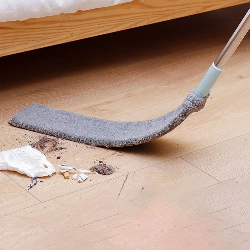 

New Retractable Flat Dust-removing Dust Brush Removable And Washable Hood Head Wet And Dry Gap Dust-removing Brush Long Handle