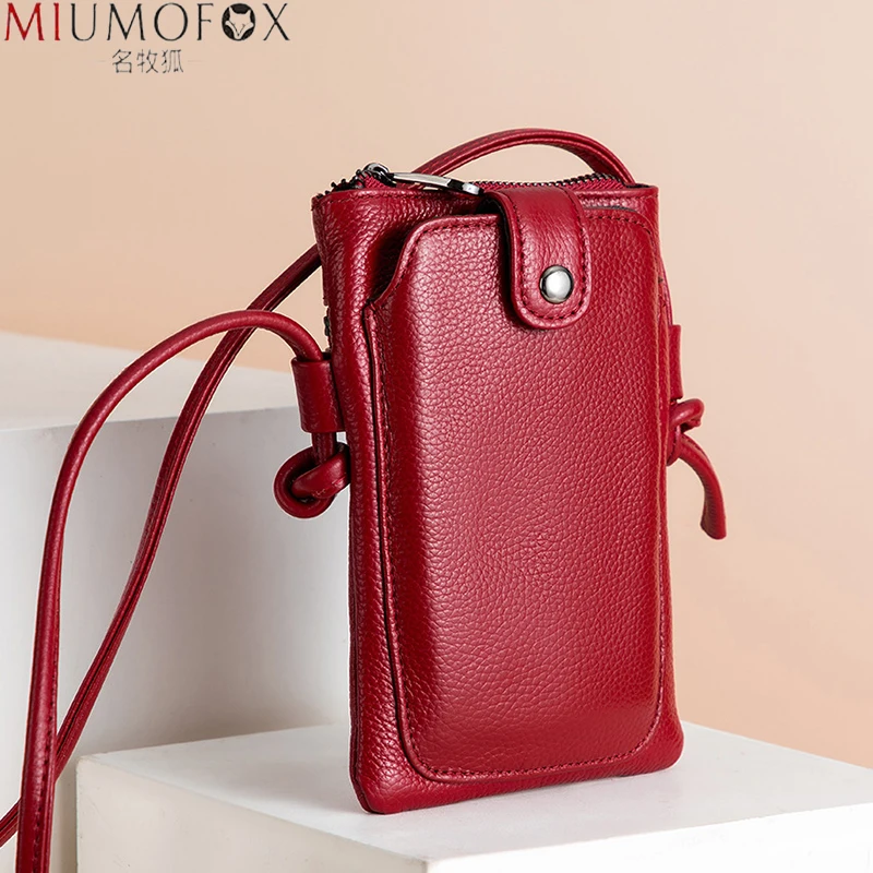 

Genuine Leather Messenger Bag New Women Clutch Lady Crossbody Shoulder Bag Versatile Female Phone Bag Ladies Purse Small Handbag