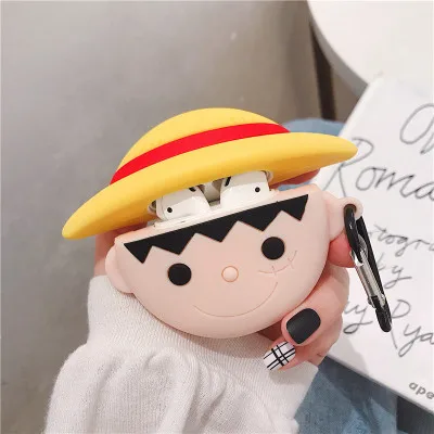 CD-8 Мультфильм Аниме one piece Тони Чоппер брелок корпусы гарнитурные для Apple Airpods 2 силиконовый защитный чехол Чехлы Брелок - Цвет: CD-8