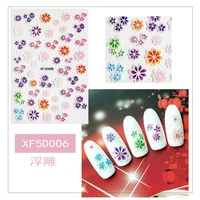 5d nail art sticker rose flowers red white foils for manicure accessories self adhesive nail decals xf001