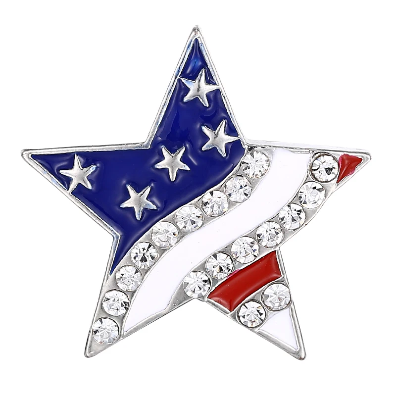 Масляные капающие кнопки с флагом США 18 мм/20 мм Кристальные пуговицы ювелирные