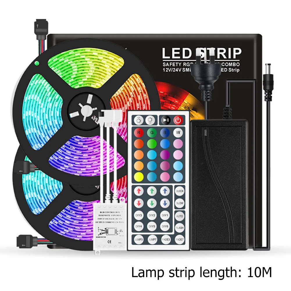 

2pcs 5m 300 LED Laptop TV Background Lighting Ribbon 60W RGB Strip Lamp Lights Indoor Lighting Accessaries Supplies