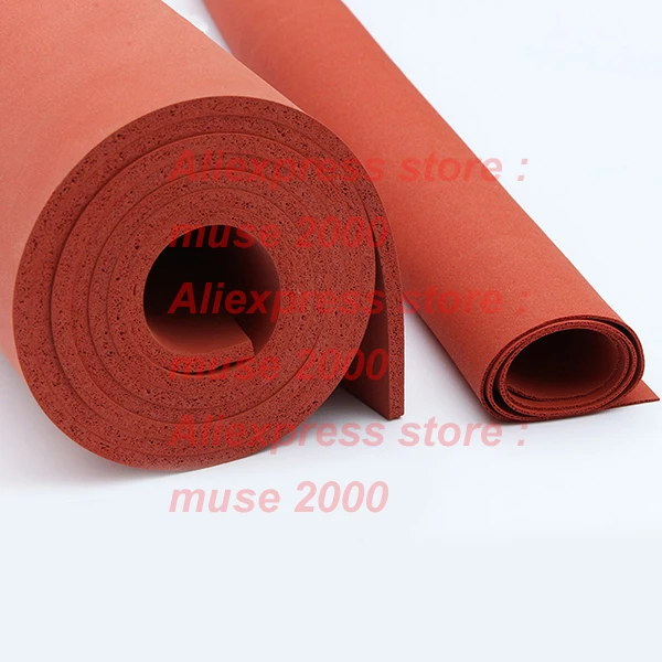 500*1000 мм ширина Вспененный силиконовый резиновый лист толщина пластины толщиной 1