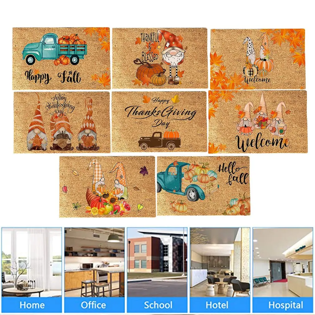

Забавный дверной коврик на Хэллоуин, нескользящее нижнее основание, искусственное одеяло с надписью, украшение для дома
