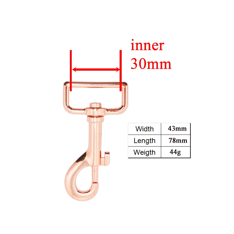 Metal Lobster hook for 30mm pet puppy leash handbag luggage strap diy parts durable and strong Swivel Clasp plated buckle HO30RG | Дом и сад