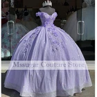 2021 Потрясающие платья Quinceanera Милая Аппликация блестящее бальное платье на заказ