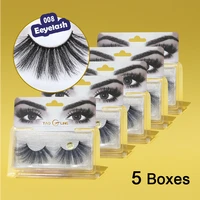 taoling 5 boxes faux mink eyelashes 25mm lashes fluffy messy 3d mink lashes wholesale 5 pairs natural false eyelashes extension