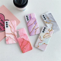 gradient gold powder retro marble phone case for samsung a72 a52 a32 5g a12 s21fe a71 s20fe silicone back cover protective shell