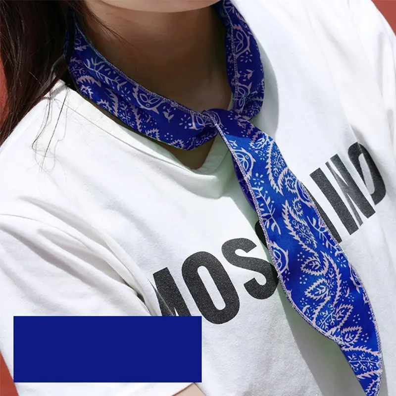 

Summer Neck Cooler Scarf Body Ice Cool Cooling Wrap Tie Headband New Fashion Multifunction Non-toxic silk scarf Wholesale