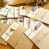 grateful thank you card happy birthday greeting card restoring ancient ways kraft paper dried flowers christmas cards 315