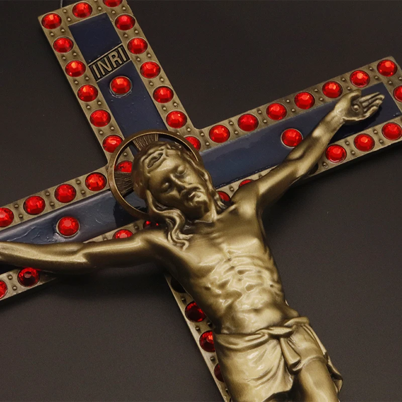 

Большой крест Иисуса Настенный декор распятие католический Христос подарки кресты ремесла распятье религиозное ювелирные изделия Часовня...