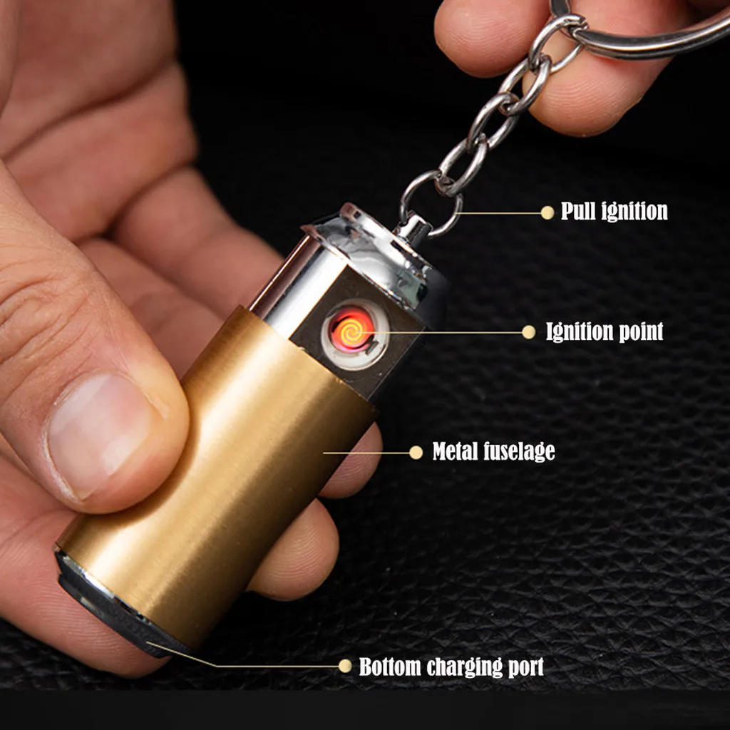 Открытый USB Перезаряжаемые персонализированные банок Зажигалка Электронная