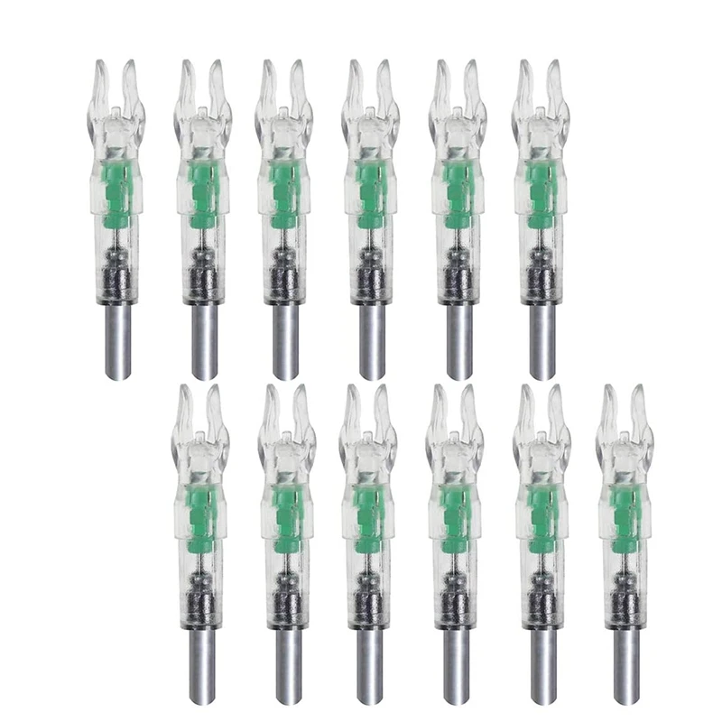 

12PCS S Led Lighted Nocks Fit for 6.2 mm Archery Hunting Bow Accessory