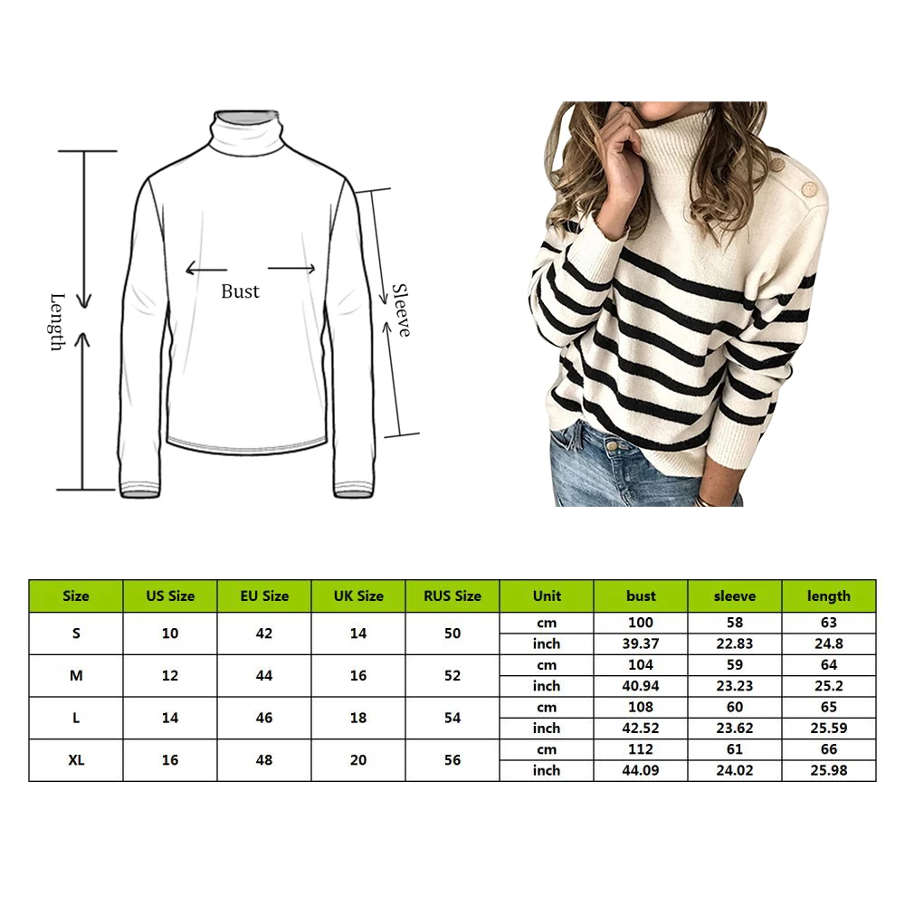

MONERFFIWomen Sweaters Chic Vintage Striped Sweater Trend Loose Street Style Lazy Literary Temperament Female Fresh Unique Women