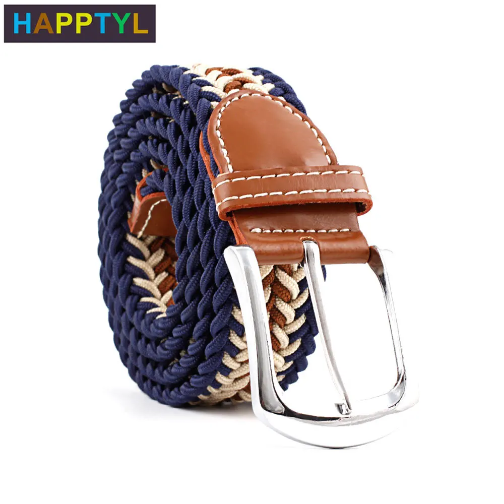 HAPPTYL 1 шт. Модный женский мужской тканый ремень из искусственной кожи для джинсов