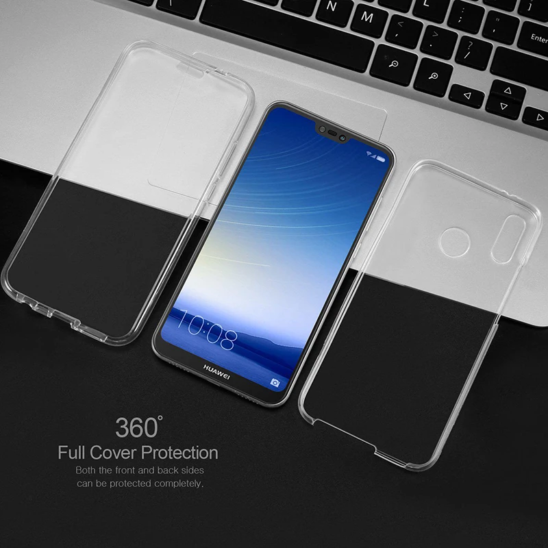 Двойной чехол с полным покрытием 360 градусов для Huawei P30 P20 P10 Lite P Smart Mate 20 Honor 10 10i 8A 8X