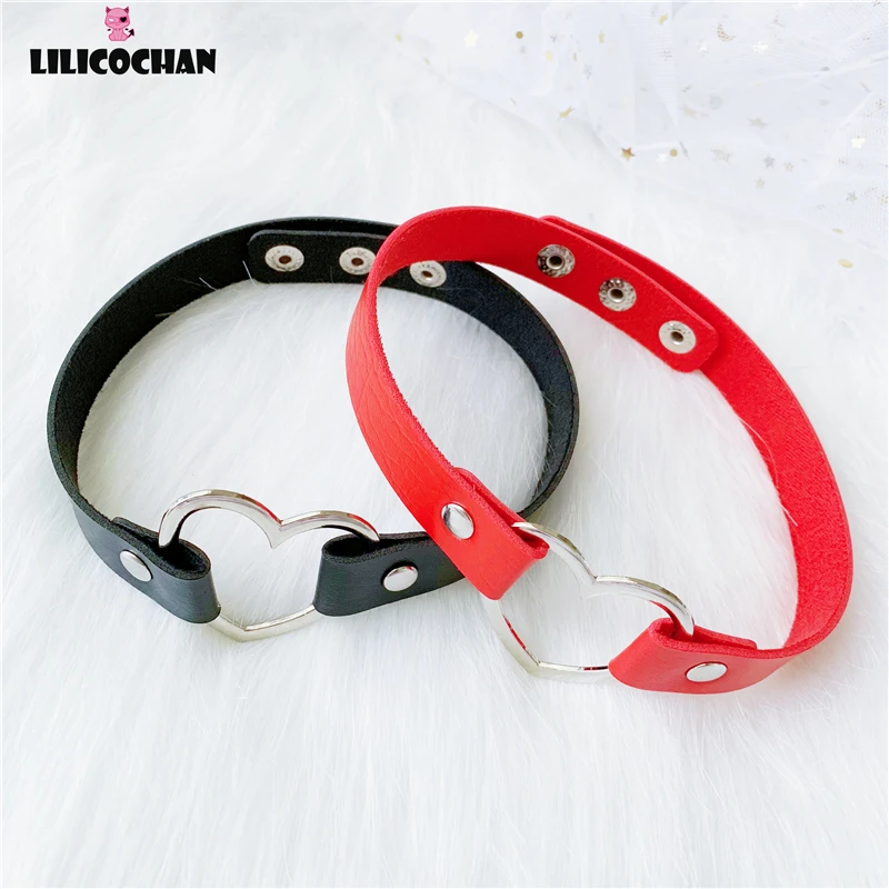Ожерелье чокер из искусственной кожи с заклепками и кольцом| |