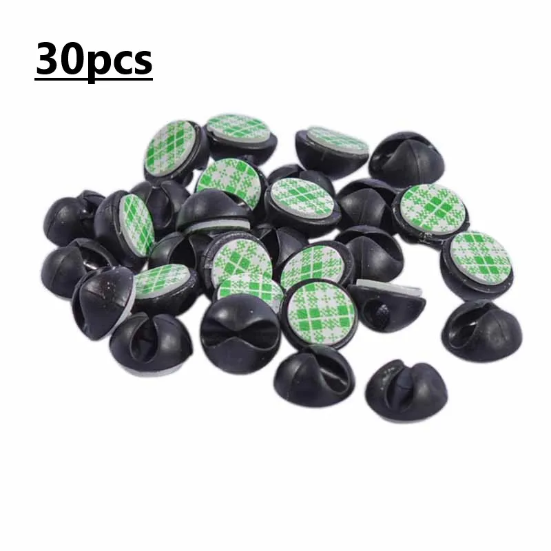 30pcs Car Desk Wall USB Wire Cable Line Fastener Clip Clips Holders Organizer Retainer Clamp Clamps Tie Lines Fixed | Автомобили и