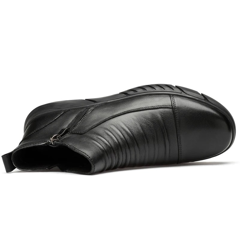 Ботинки мужские из натуральной коровьей кожи теплые зимние ботинки ручной