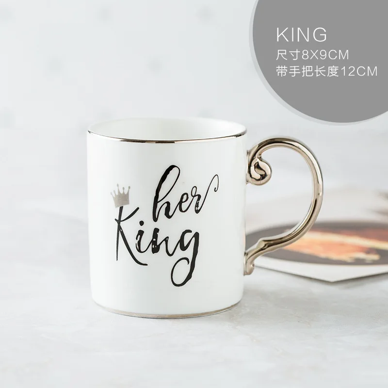 only cup Подарок на день Святого Валентина, кофейная чашка с крышкой, ложка, Подарок на годовщину для жены, подарок для подруги, друга - Цвет: only cup