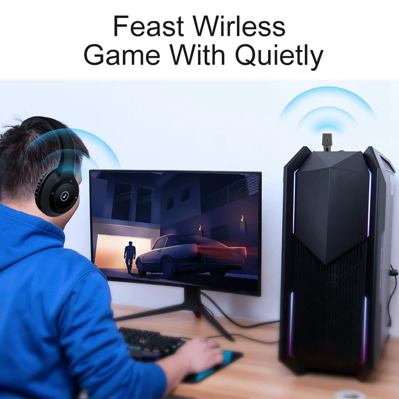 

Bluetooth Adapter BT5.0 Airplane Flight Adapter Wireless Music Receiver Transmitter for PC TV Entertainment System