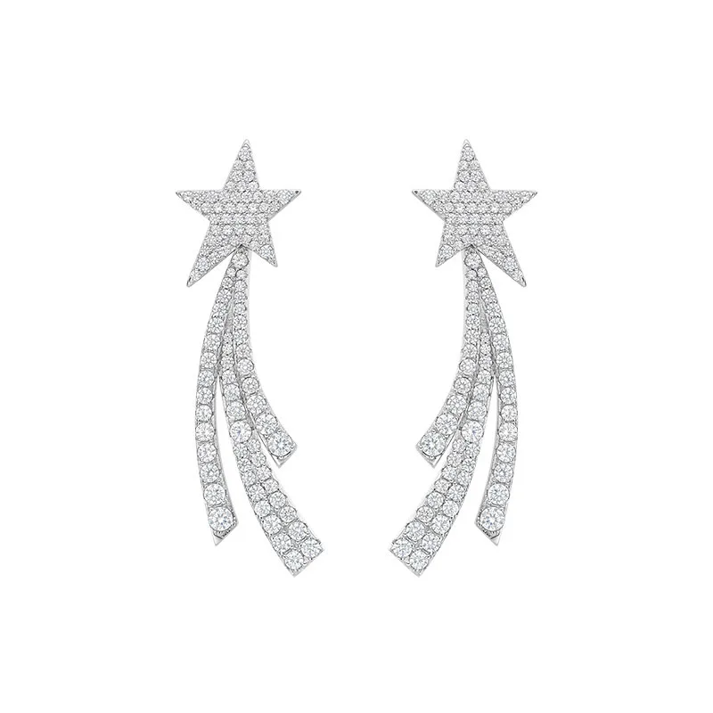 

Женские серьги-подвески из серебра 925 пробы, с фианитом