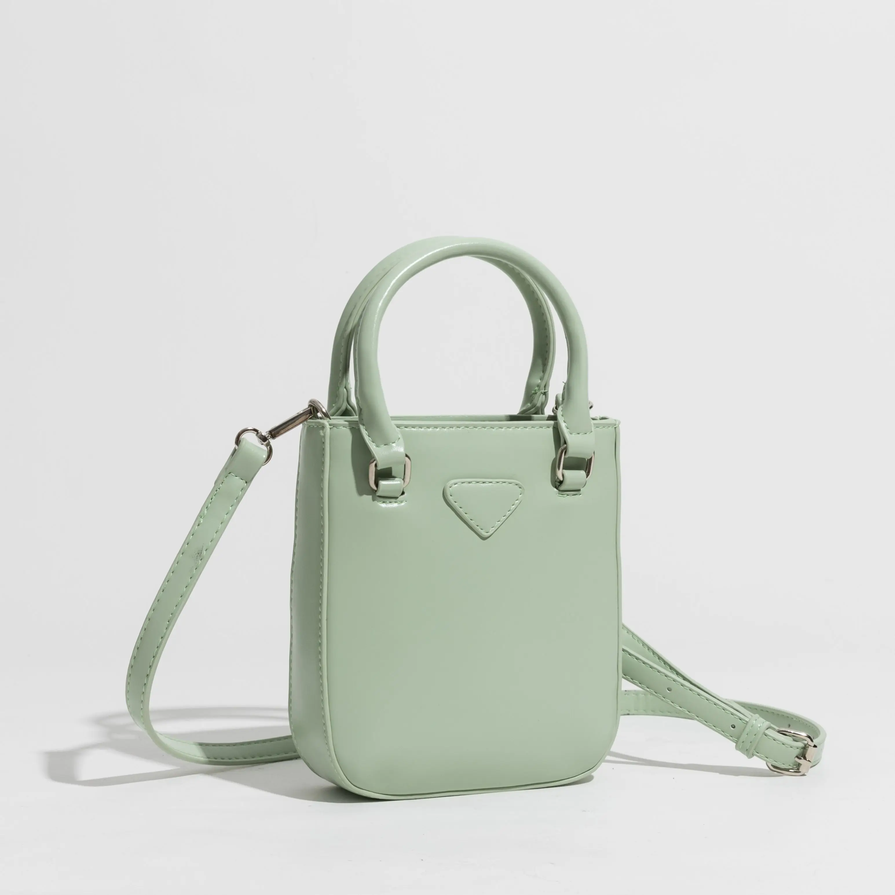 

Mini Fashion Leather Crossbody Bag for Women Solid Color Tote Handbags Casual Small Size Phone Purses