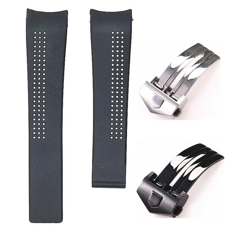 

20mm 22mm rubber Silicone Sport Edition Watchband For TAG HEUER Series Men Band Watch Strap Breathable Wrist Bracelet belt F1