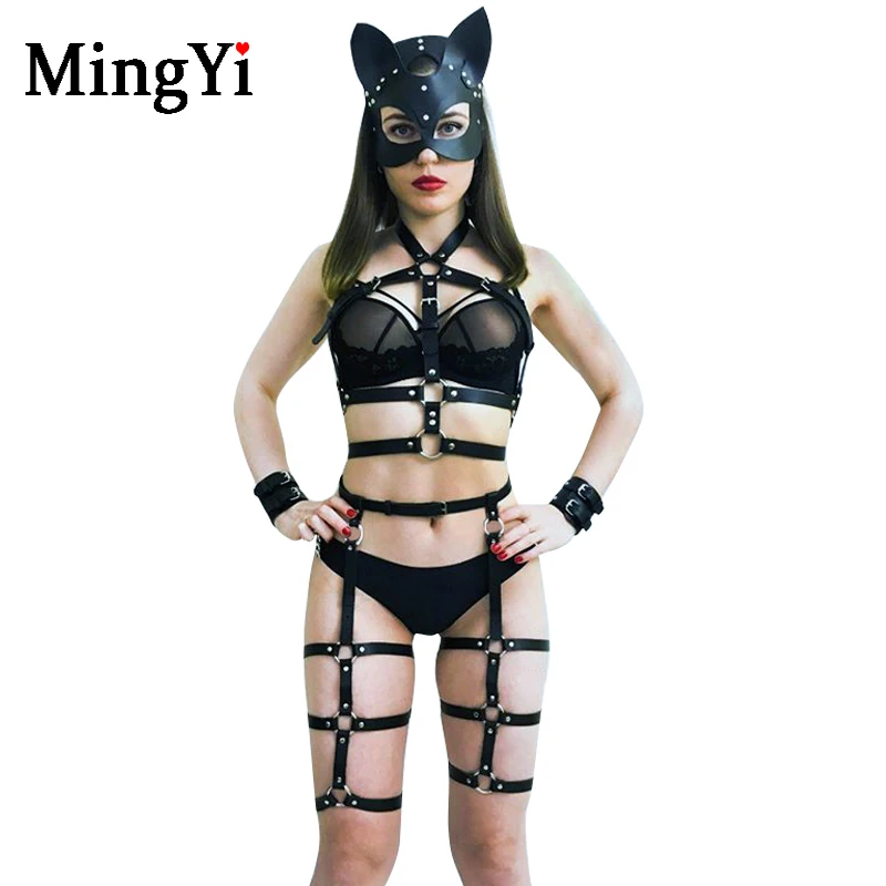 БДСМ Сексуальная клетка на все тело портупея ремень нижнее белье для груди