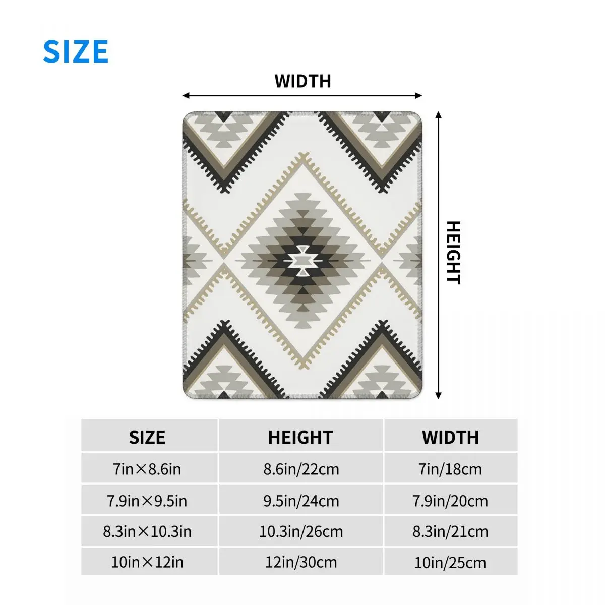 Бежевый винтажный коврик для мыши в ацтекском стиле турецкий килим Навахо