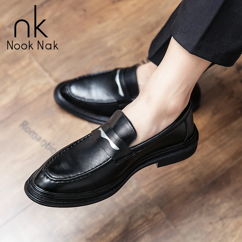 

NOOKNAK New Men's Britain comfortable casual shoes, Men's Driving Shoes, Breathable and soft,Light and versatile shoes,size38-44