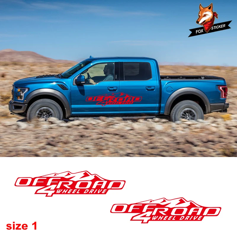 4X4 колеса горного Графика Стикеры спортивные внедорожнохо пикапа Виниловая