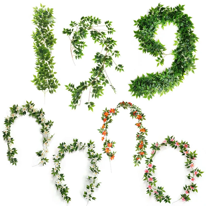 Искусственные полоски из ротанга листья глицинии искусственные растения