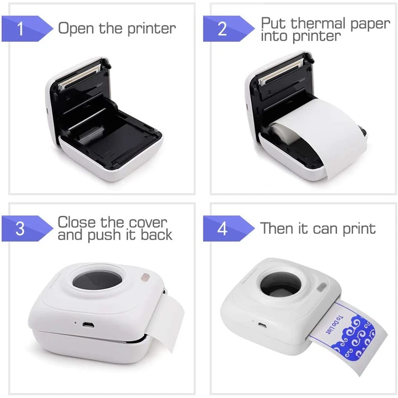 Печать наклеек бумага синяя на белом сразу термальная самоклеющаяся 57x30 мм для