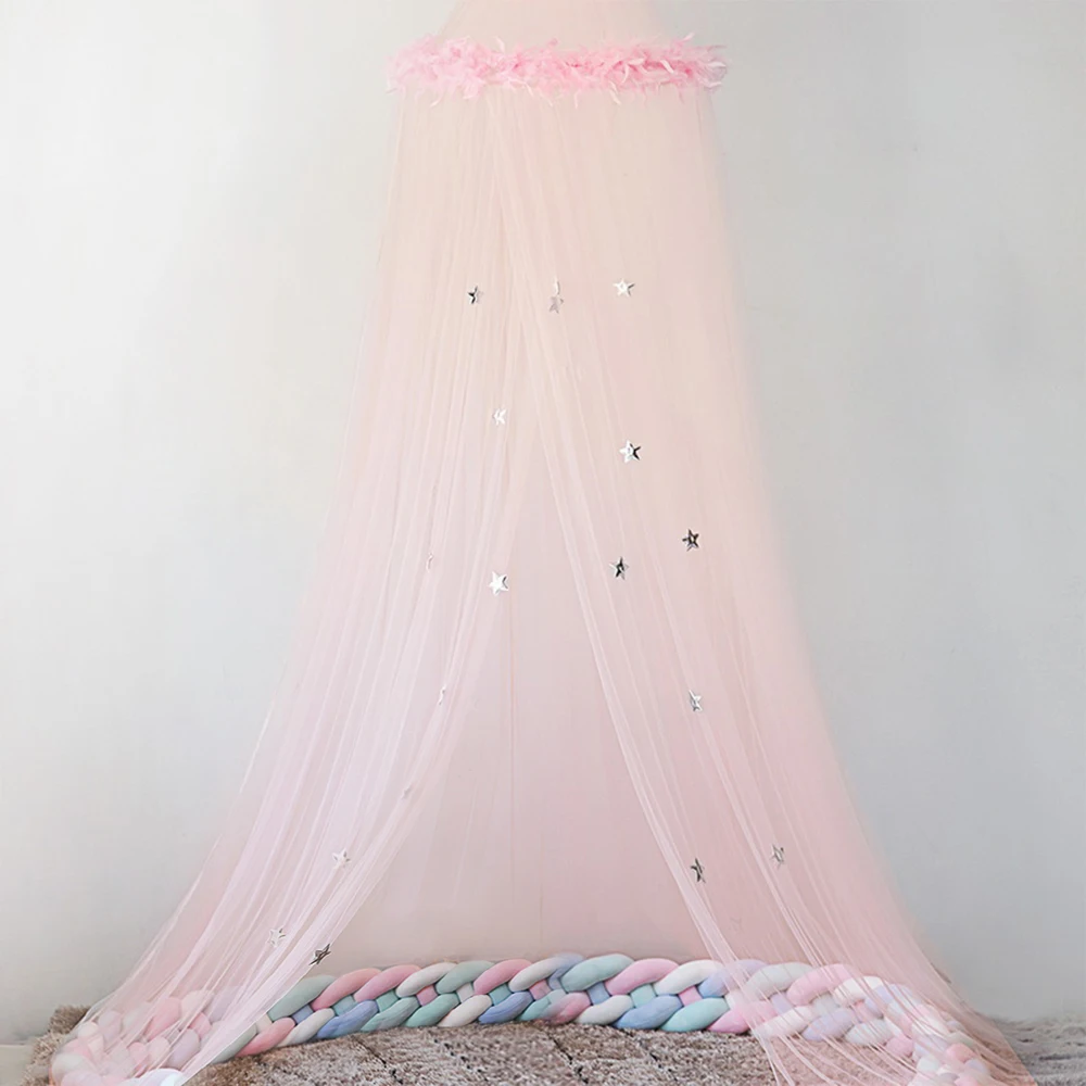 Подвесной принцесса купол сеть от комаров со звездой стиль украшения кружева
