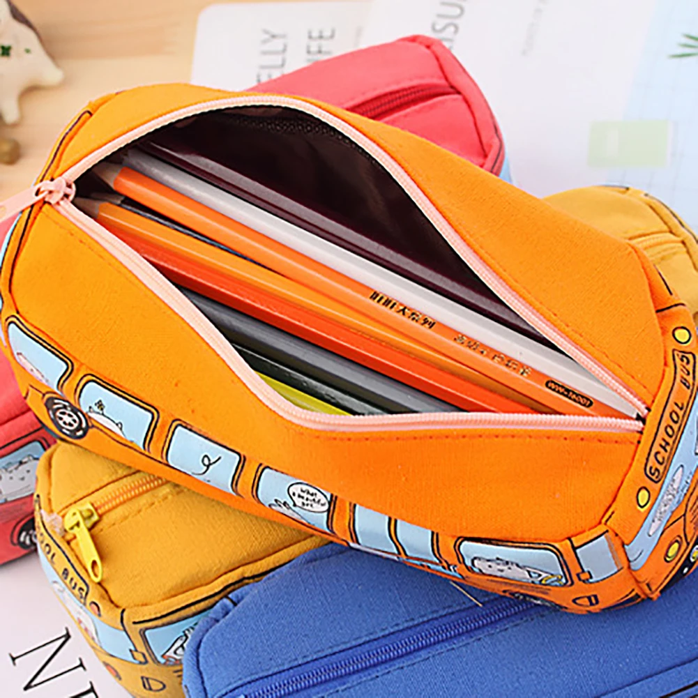 Креативный большой холщовый автомобильный чехол для карандашей школьные