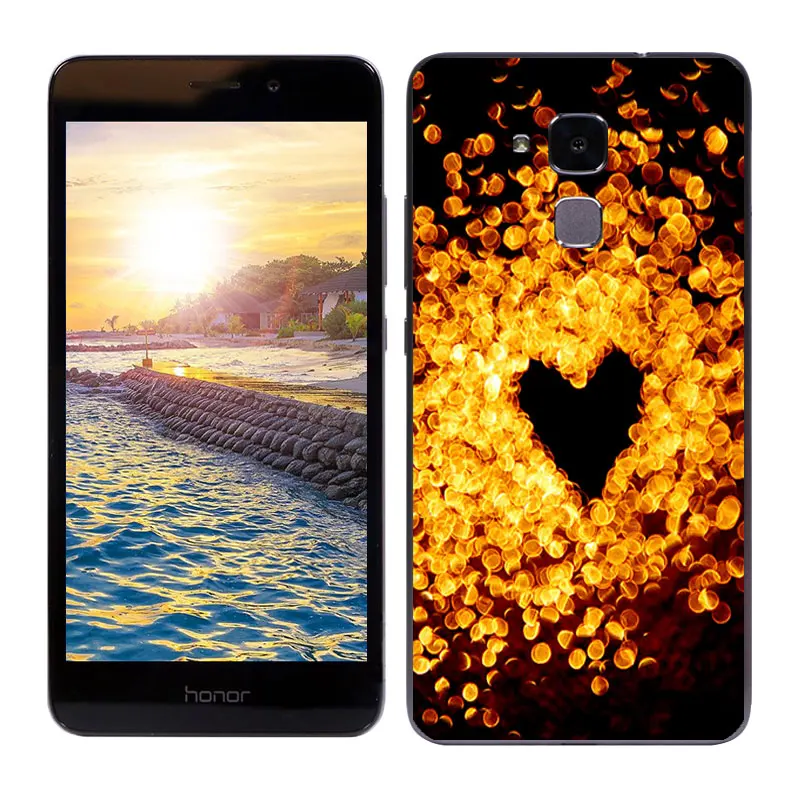 Чехлы для Huawei Honor 5C /Honor 7 Lite мягкий силиконовый чехол-накладка блестящий чехол с