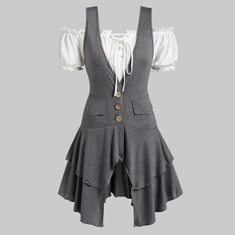 ROSEGAL размера плюс блузка с открытыми плечами и многослойный топ на бретелях