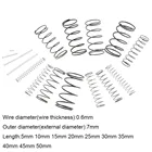 10 шт., пружина 0,6*7*5-50 мм, из стали