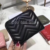 new classic short wallet luxury design womens purse brand credit card holder fashion coin purse with logo zipper wallet