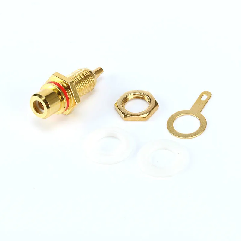 1 Pair RCA Connector Female Socket Chassis Panel Mount Adapter Audio Terminal Plug 3.5mm AV | Обустройство дома