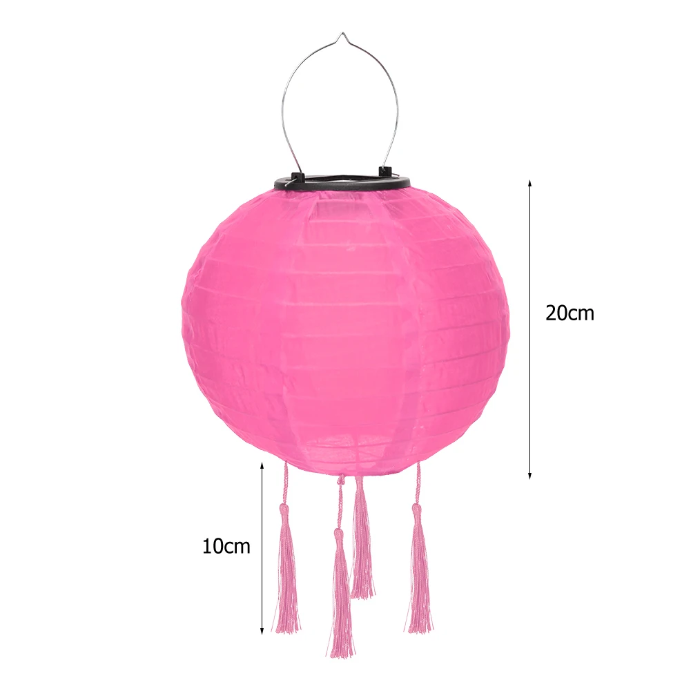 

Solar Light LED Lantern 8inch Colorful Festival Light Lantern with Tassel Hanging Global Lamp Chandelier Landscape Lighting
