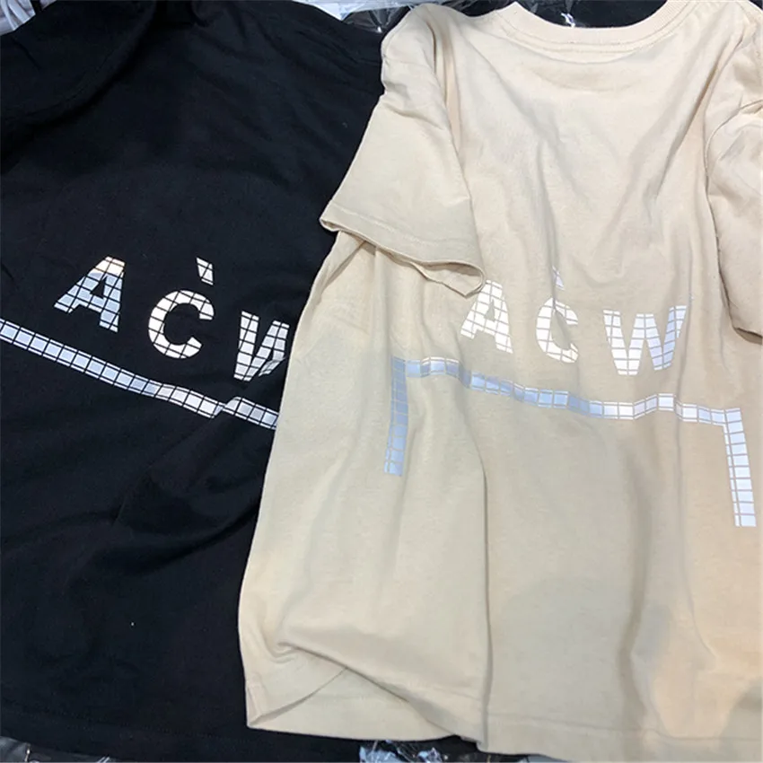 Мужская и женская Винтажная футболка с отражающим логотипом Классическая